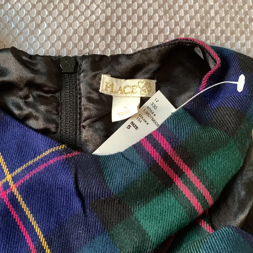 New holiday dress for girls in plaid